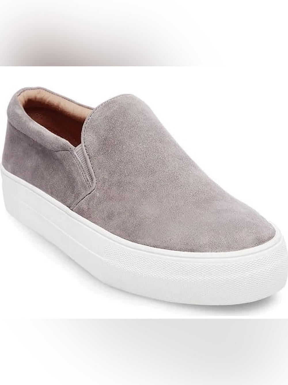 Steve Madden Gills Suede Slip-On Platform Sneaker - Gray